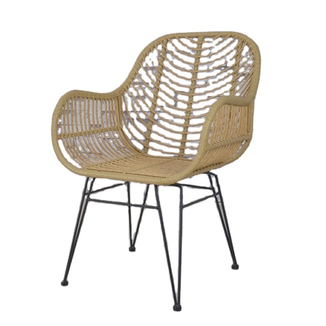 Factory Supply  Garden Rattan Chairs Wicker Dining Chairs Woven Luxury Furniture