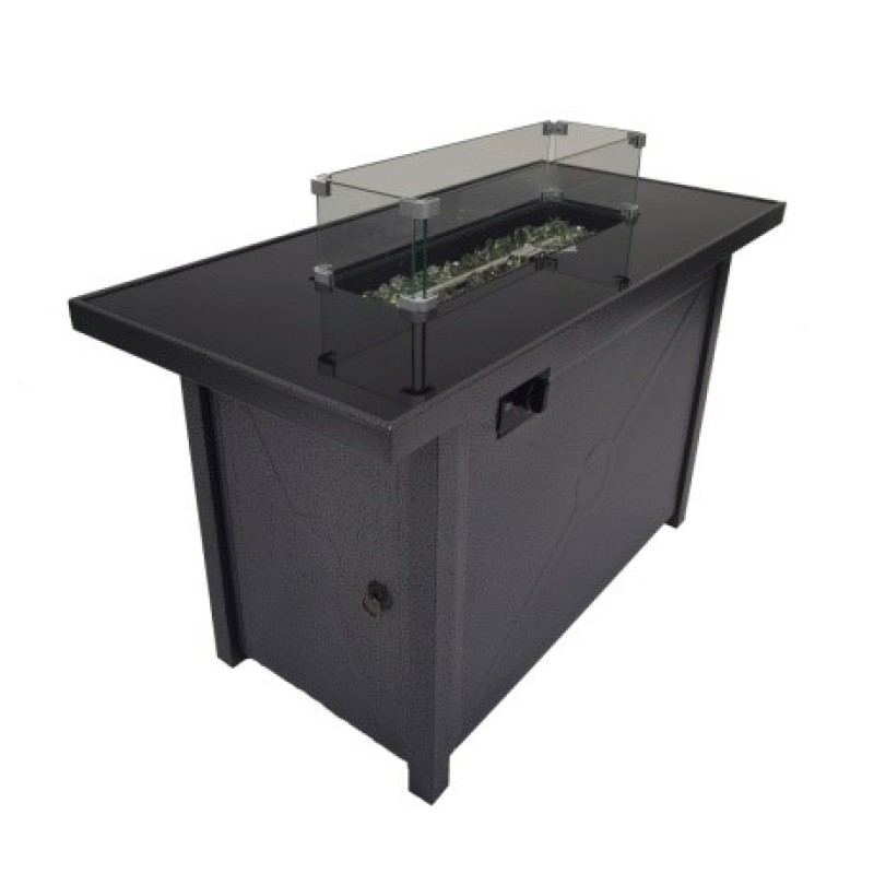 Wholesale ISO9001 CE outdoor gas table stainless gas fire pit square garden firepit table