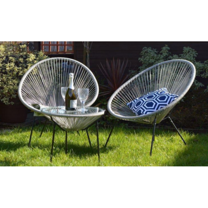 Outdoor Garden Leisure Steel frame Rattan bistro Acapulco Chair Egg Shaped Wicker nest Chair