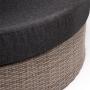 Modern round daybed indoor aluminum frame PE rattan patio with 10cm thickness cushion