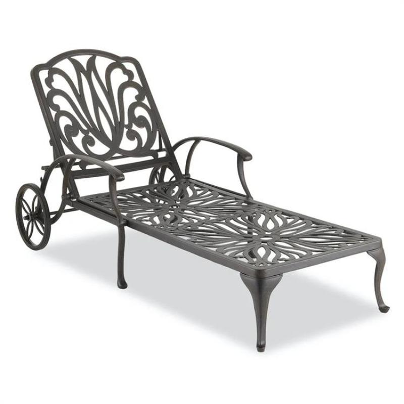Outdoor Furniture Garden Patio Lounge Chair Hotel Resort Villa Cast Aluminum Chaise Lounger Pool Sun Lounger