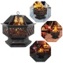 Outdoor Garden Patio BBQ Fire Pit Burning  Customized Garden Backyard Fire Bowl with Unique Design smoker bbq with poker