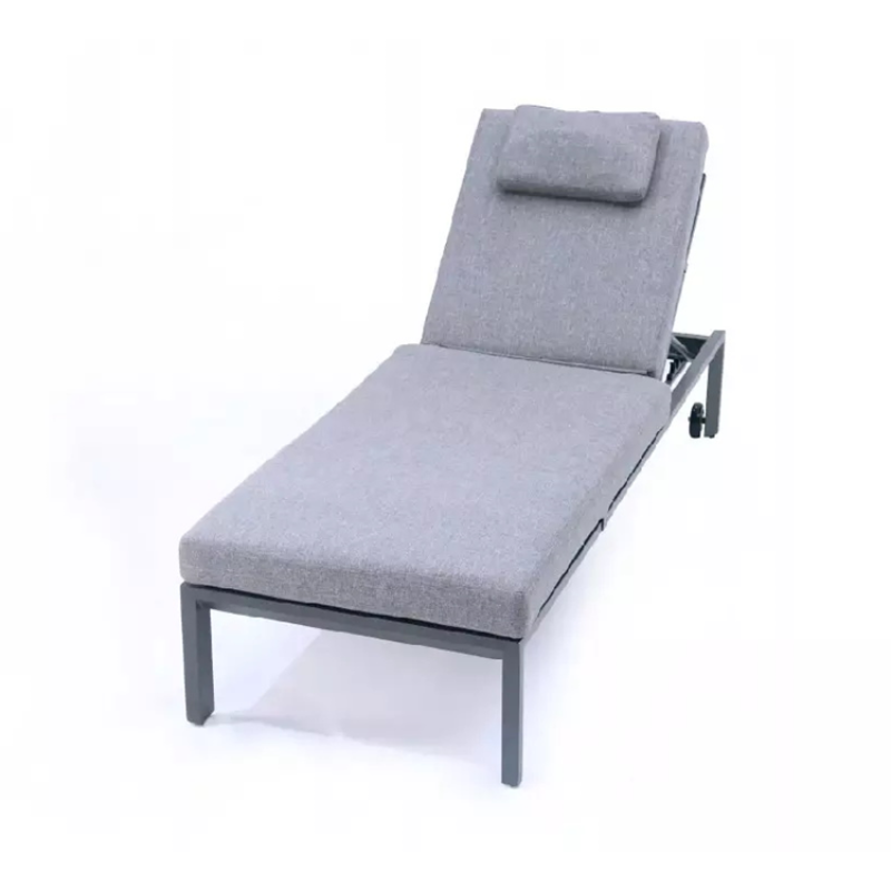 Modern Aluminium  outdoor lounger chair chaise spain garden lounger Patio Hotel Beach Furniture Pool Lounger