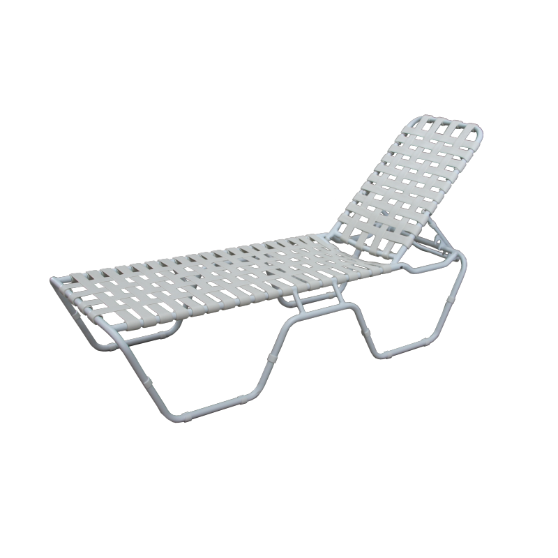 Outdoor Aluminum frame PVC strap hotel pool beach sun lounge chair