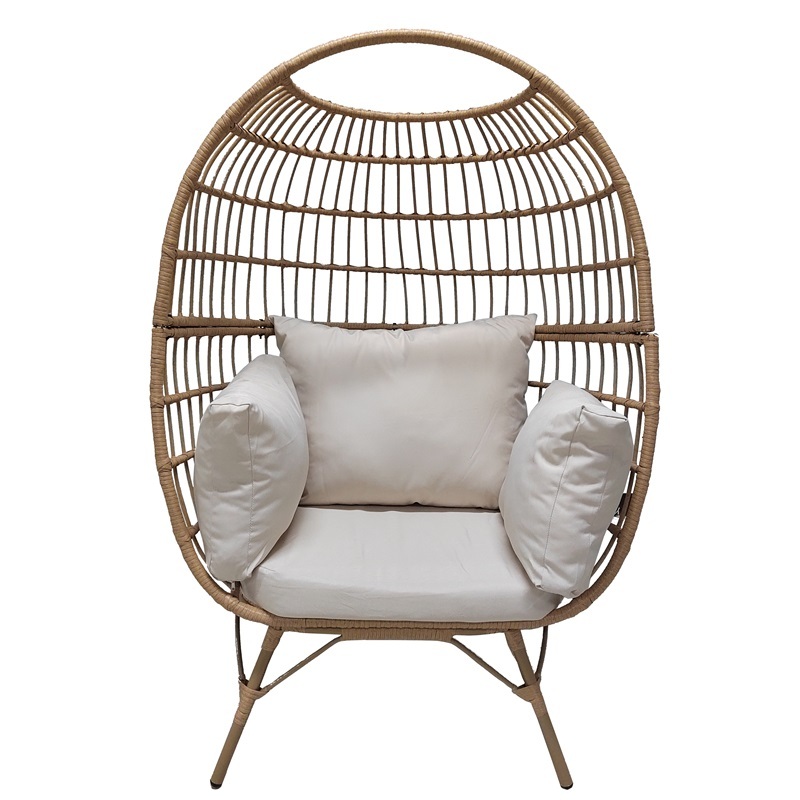 YOHO High Quality Egg Rattan Chair Outdoor Garden Single Chair Patio Leisure Rattan Egg chair with stand for adults/teenagers