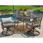 Outdoor Garden Patio All-Weather Hot Sale Beautiful Cast Aluminium Furniture swivel dining chair high back