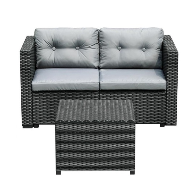 4pcs Outdoor Luxury Rattan Sofa set logo customized conversation sofa set Meeting reception