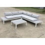 Wholesale Luxury garden outdoor aluminum sofa set furniture l shape sofa cover with coffee table