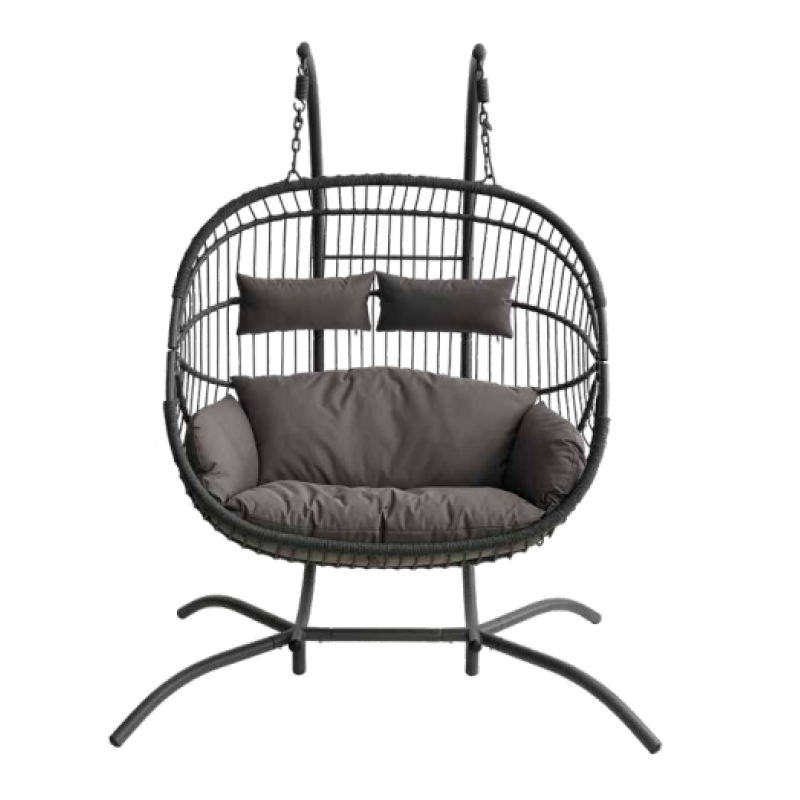 New Arrival KD Hanging Egg Chair Single Leisure Garden Rattan Egg Chair With Stand