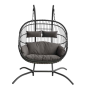 New Arrival KD Hanging Egg Chair Single Leisure Garden Rattan Egg Chair With Stand