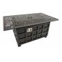 Wholesale ISO9001 CE outdoor gas table stainless gas fire pit square garden firepit table