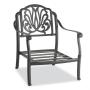 All-Weather Hot Sale Beautiful Shape Black Cast Aluminium Patio Garden Furniture Single Chir