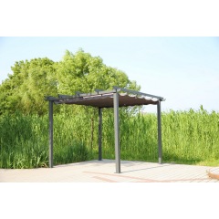 YOHO All Weather Outdoor Garden Gazebo Pergola Waterproof Opening Roof sunshade outdoor gazebo