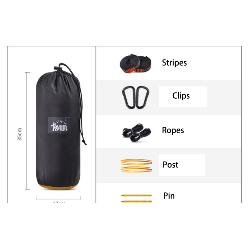 Nylon Portable 2 Person Portable Outdoor Parachute Camping Nylon Tent Hammock With Mosquito Net hammock waterproof