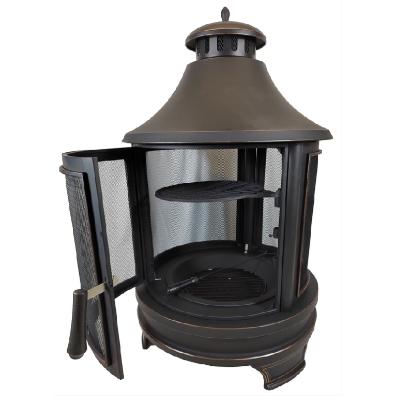 Outdoor Garden Warming Wood Burner 45cm Outdoor Steel Chimenea Backyard Patio wood burning stove