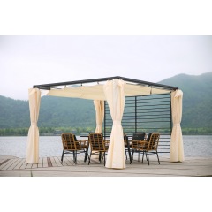 YOHO All Weather Louvre Waterproof Metal Pergola Tent Folding Garden Gazebos Outdoor Europe Gazebo