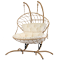 New Arrival KD Hanging Egg Chair Single Leisure Garden Rattan Egg Chair With Stand