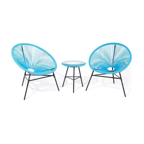 PE Round rattan outdoor chairs acapulco steel Acapulco Chair set patio outdoor chair