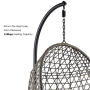 Yoho Hot Sale Full KD Outdoor Garden Patio egg chair swing High Quality Balcony hanging chair with waterproof cushion