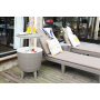 Waterproof  Plastic Ice Cooler Table Beach Outdoor Garden Patio Rattan Pattern Camping Ice Table Storage Plastic Beer Cooler