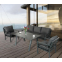 Outdoor  garden furniture Aluminum wicker sofa set leisure conversaton set  4 pcs sofa set