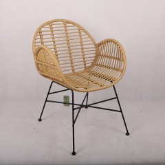 YOHO Wholesale cheap Outdoor furniture Garden Chairs Aluminum and PE distorted rattan  Leisure Dining chair