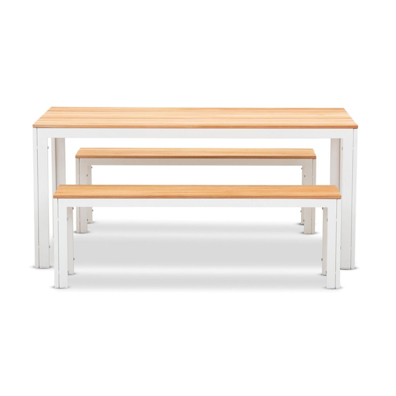 Outdoor Bench Chair Set Park Metal Picnic Beer Table And Bench Picnic Garden Teak Solid Wood / plastic wood Bench Set