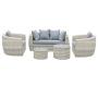 wholesale KD luxury outdoor garden patio furniture aluminum frame rattan All Weather dinning sofas set