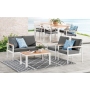 Outdoor Metal Furniture Sofa Sets Multi-function Aluminum Patio Conversation Sets