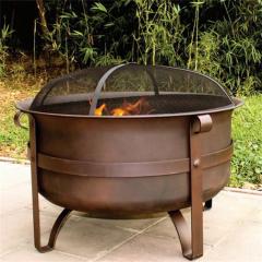 YOHO portable fire pit steel 34 inch Large and Deep Fire Pit