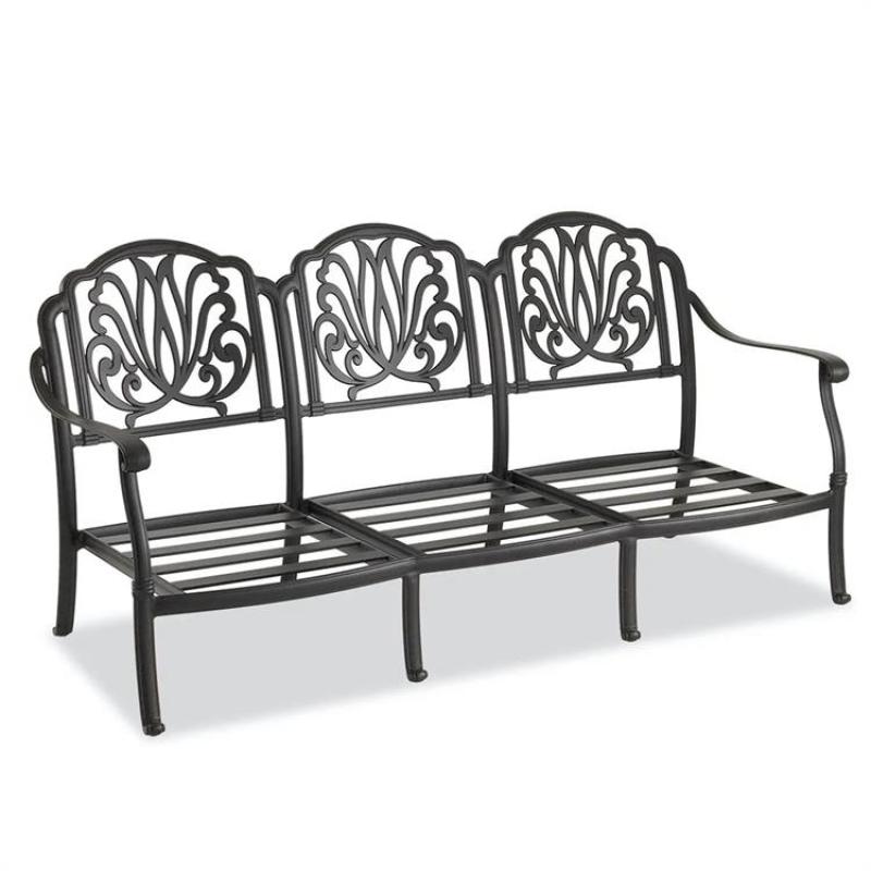 Cast metal aluminum frame garden arm chair and table Outdoor furniture metal dining set