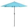 Custom folded patio beach umbrella with tilt portable silver coating inside UV protection stripe for travel sun and outdoor fits