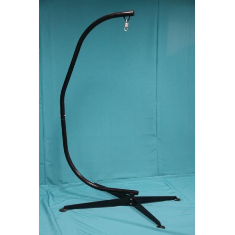 C Shape Steel  Hanging Hammock Woven Egg Chair Stand, Hammock Swing Chair Stand Outdoor
