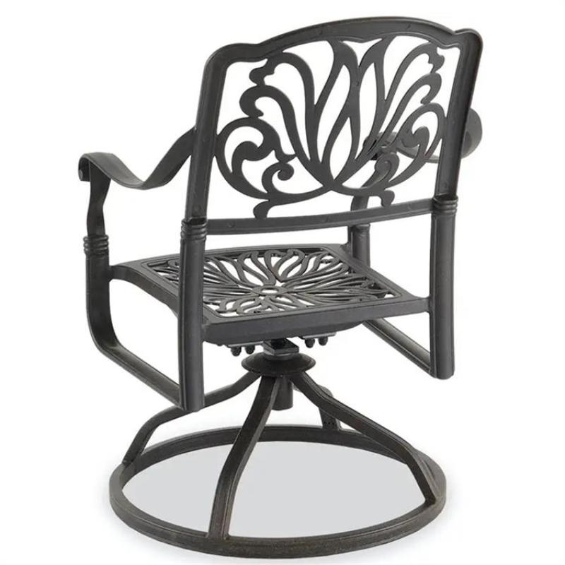 Outdoor Garden Patio All-Weather Hot Sale Beautiful Cast Aluminium Furniture swivel dining chair high back