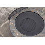 Outdoor garden 34 inch charcoal wood burning heater round slate steel fire bowl fire pit