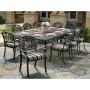 Yoho Outdoor Garden Furniture Dining Set, Customized/OEM Cast Aluminum Morden Garden Dining Table Set