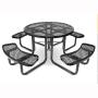 Useful  Outdoor One-piece Table And Chair Design For Picnic steel Tables And Chairs
