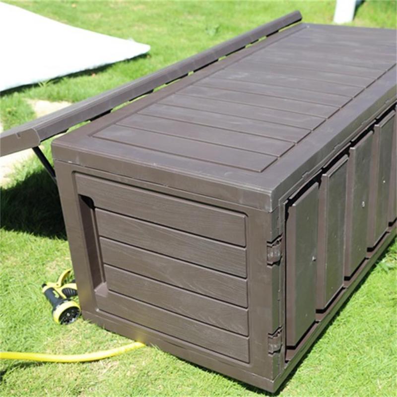 YOHO Hot Sale Outdoor New Design PP Plastic Locker Garden Decoration Plastic High Capacity Shoe/Toy/Pillow/Tool Storage Box