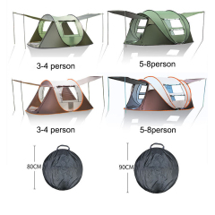 Wholesale 4 Person Camping Waterproof Tent Automatic Outdoor Pop-up Portable Foldable Camping  Tent