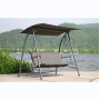YOHO Cheap Garden Patio swings chair hanging 2 seats chair metal frame Patio swings with cushions with canopy
