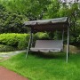 Durable 2 Seat Furniture Outdoor Garden Bed Swing Chair with Canopy Cushion garden patio swing chair Outdoor Furniture