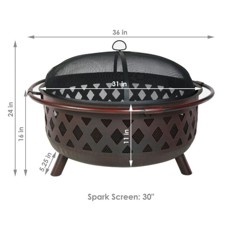 Outdoor Grill Smoker Round Bowl BBQ Fire Pit Burning Customized Garden Backyard Fire Bowl with poker rain cover place lids