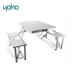 Outdoor picnic rectangle aluminum portable dining folding table