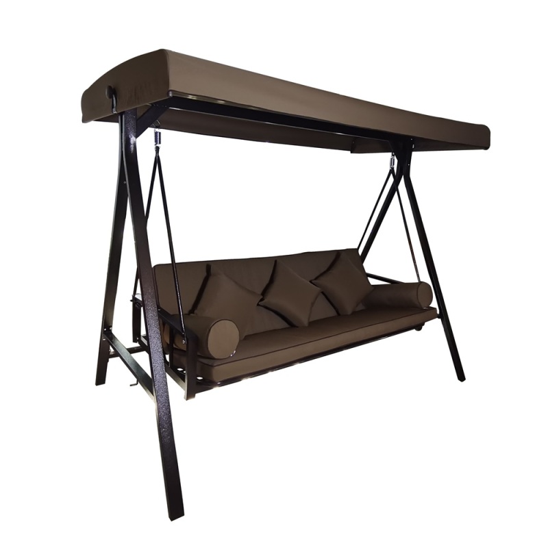 New Design Outdoor  Garden 3 Persons Swing Chair Furniture Waterproof Swing with Canopy lounger Swing