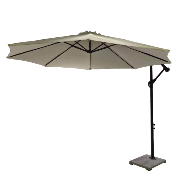 Steel offset ubrella outdoor garden patio cantilever umbrella with base