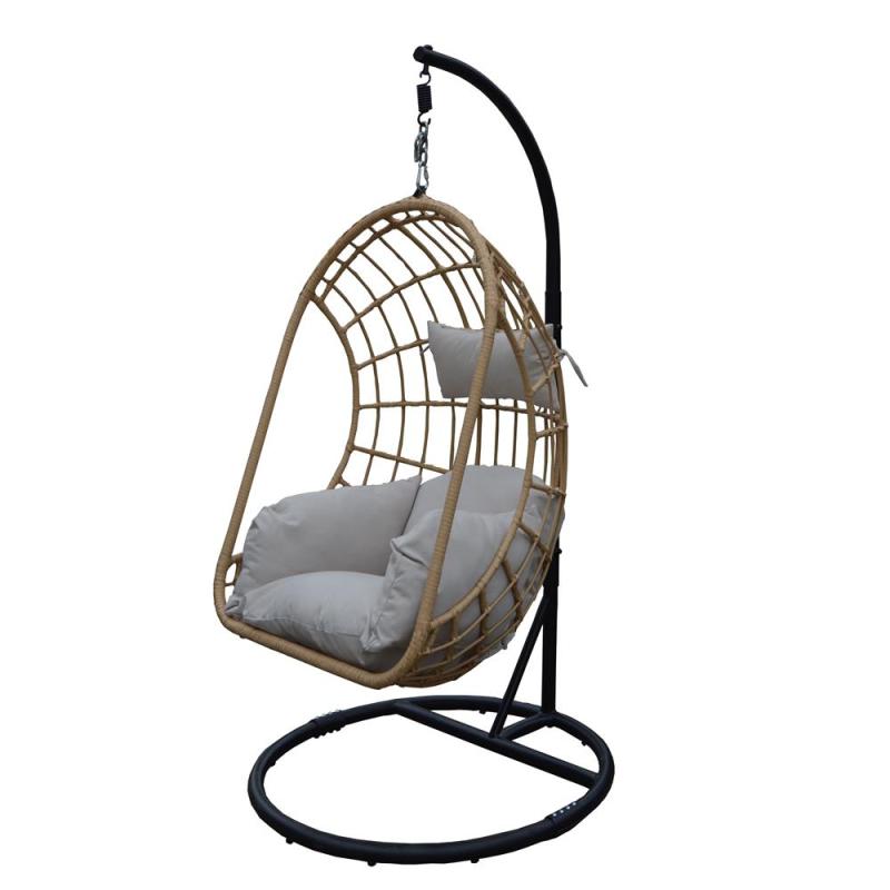Manufacturers Direct Sale Rattan Patio Chair Hanging Egg Chair Single Seat Swing Chair