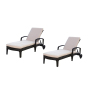 YOHO Hot Sale Outdoor aluminum PVC belt stacking pool side sun lounger beach reclining chaise lounge recliner chair