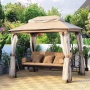 Leisure Steel Frame Swing Chair Garden Swing daybed Chair Outdoor Furniture Swing Bed with Canopy