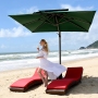 modern Wicker Swimming Pool Sunbed PE rattan Beach Sun Lounger Chaise Lounge