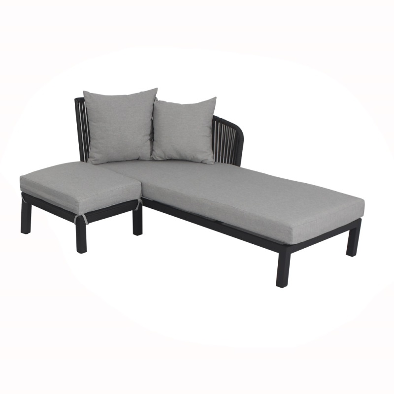 Multifunctional outdoor aluminum furniture design sofa manufacturers rope woved sofa bed furniture
